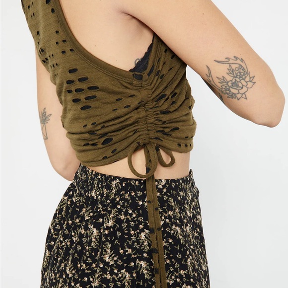 Disturbia Destro Jersey Ruched Tank Top size 12 - Picture 2 of 9